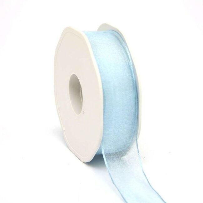 Organza Lint Wired Lichtblauw