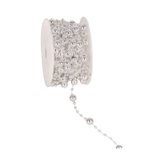 Kralen Koord Metallic Zilver