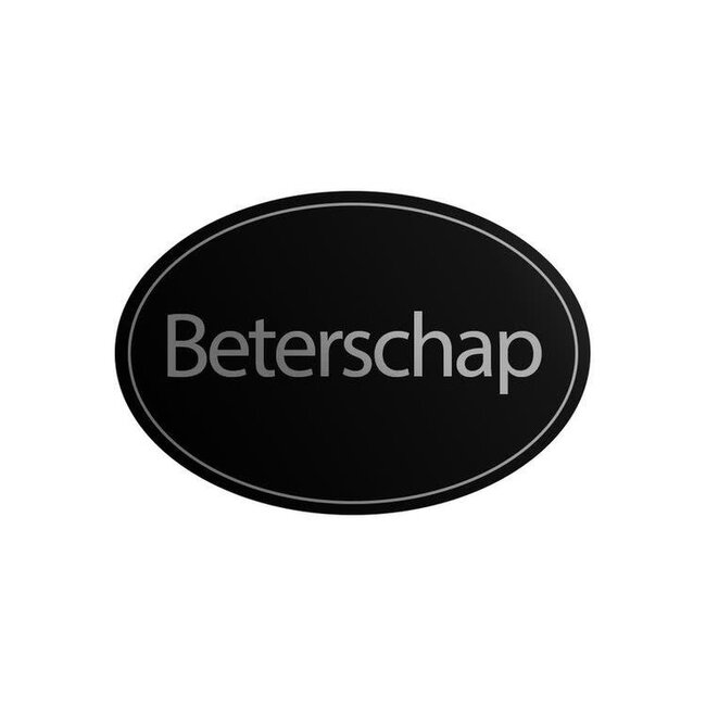 Cadeaustickers Beterschap Ovaal Zwart