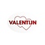 Cadeaustickers Valentijn Ovaal Wit