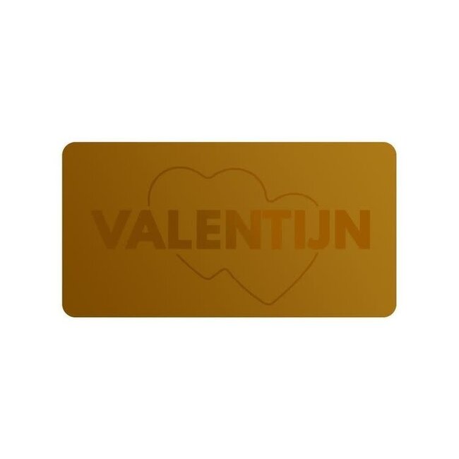 Cadeaustickers Valentijn Rechthoek Goud