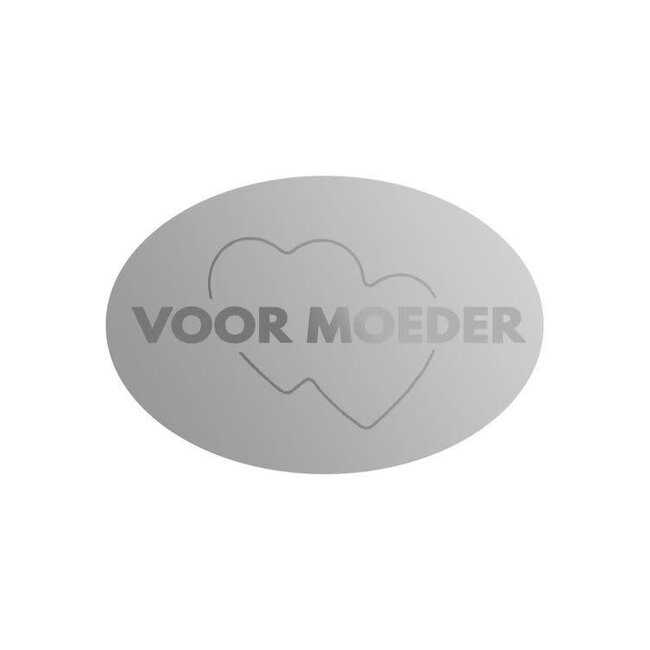 Cadeaustickers Voor Moeder Ovaal Zilver