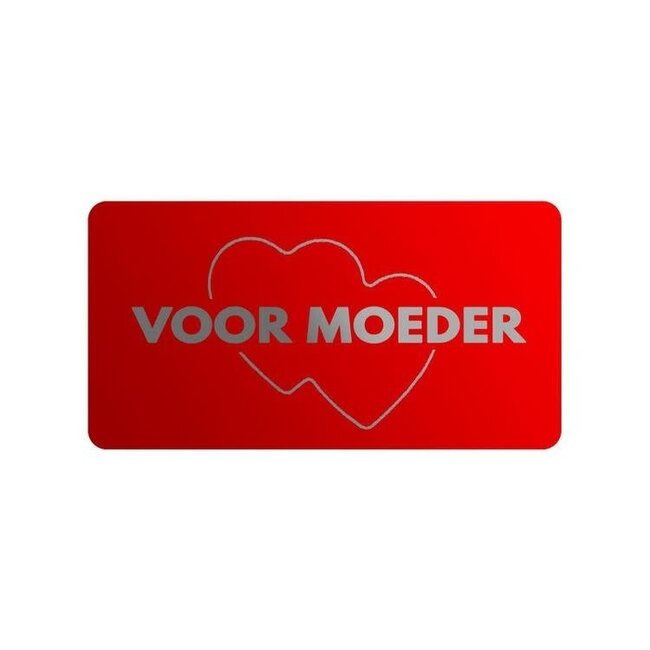 Cadeaustickers Voor Moeder Rechthoek Rood