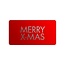 Cadeaustickers Merry X-mas Rechthoek Rood