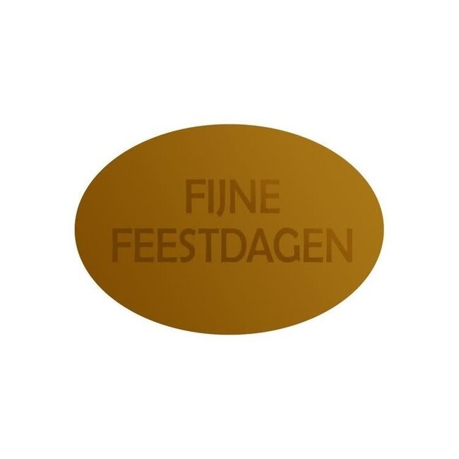 Cadeaustickers Feestdagen Ovaal Goud