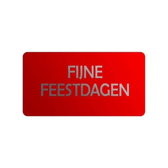 Cadeaustickers Feestdagen Rechthoek Rood