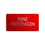 Cadeaustickers Feestdagen Rechthoek Rood