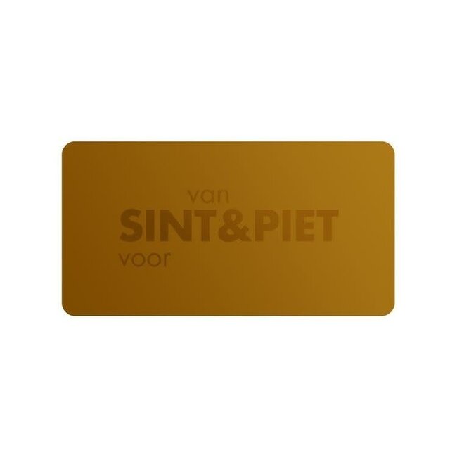 Cadeaustickers Sint & Piet Rechthoek Goud