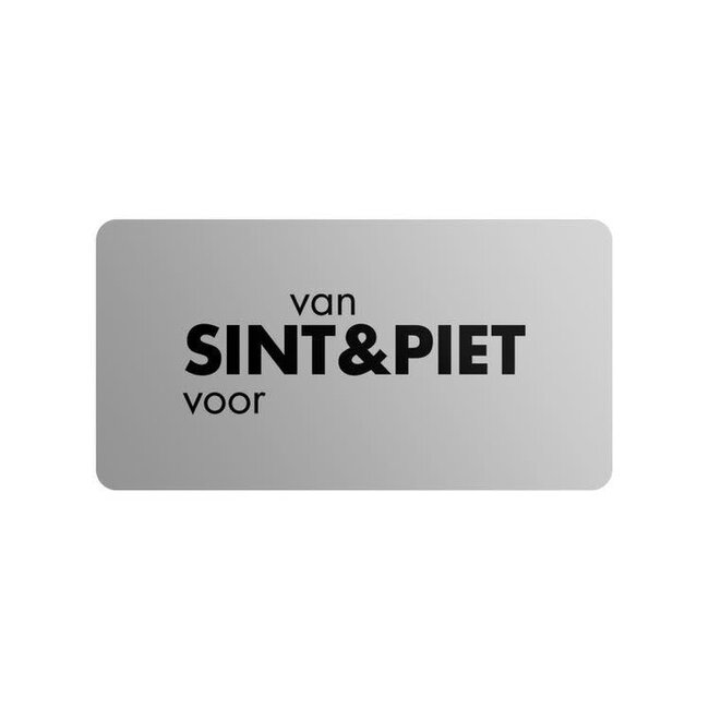 Cadeaustickers Sint & Piet Rechthoek Zwart