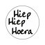 Cadeaustickers Old School Hiep Hoera