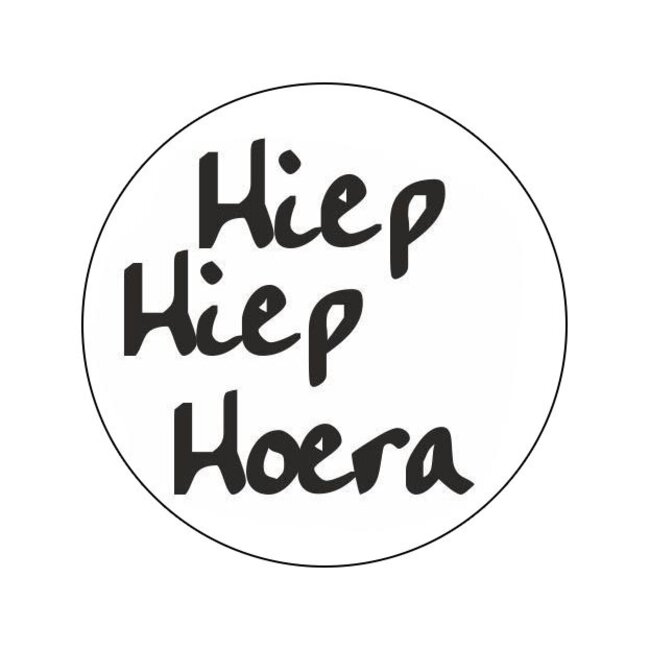 Cadeaustickers Old School Hiep Hoera