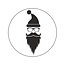 Cadeaustickers Old School Santa Claus