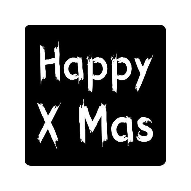 Cadeaustickers Schoolbord Happy X-mas