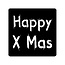 Cadeaustickers Schoolbord Happy X-mas