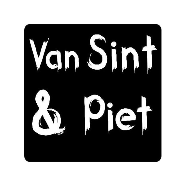 Cadeaustickers Schoolbord Sint en Piet