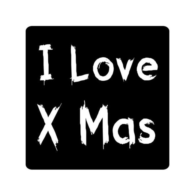 Cadeaustickers Schoolbord I Love X-mas