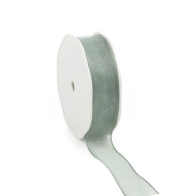 Organza Lint Wired Zachtgroen
