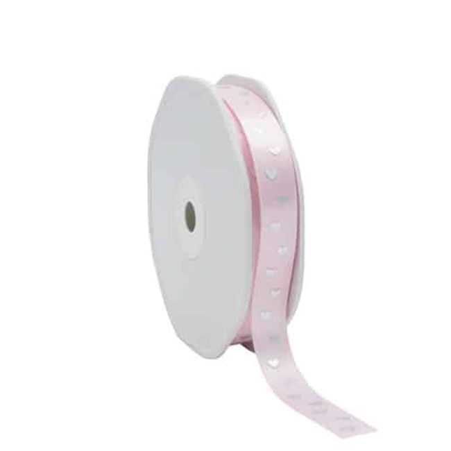 Satijnlint Sweet Hearts Lichtrose