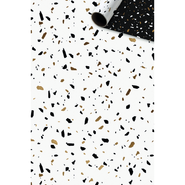 Consumentenrollen Cadeaupapier Terrazzo Goud