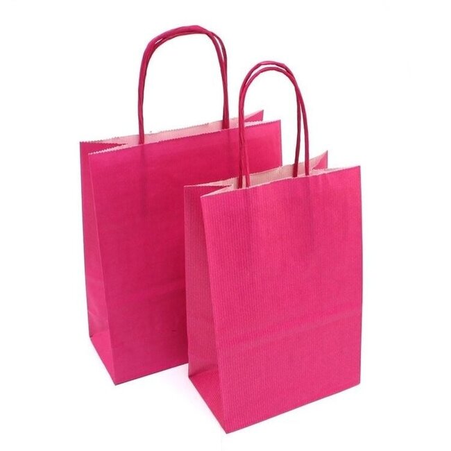 Papieren Draagtassen Kraft Roze
