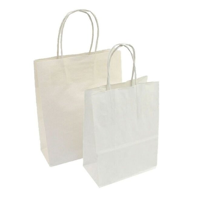 Papieren Draagtassen Kraft Wit
