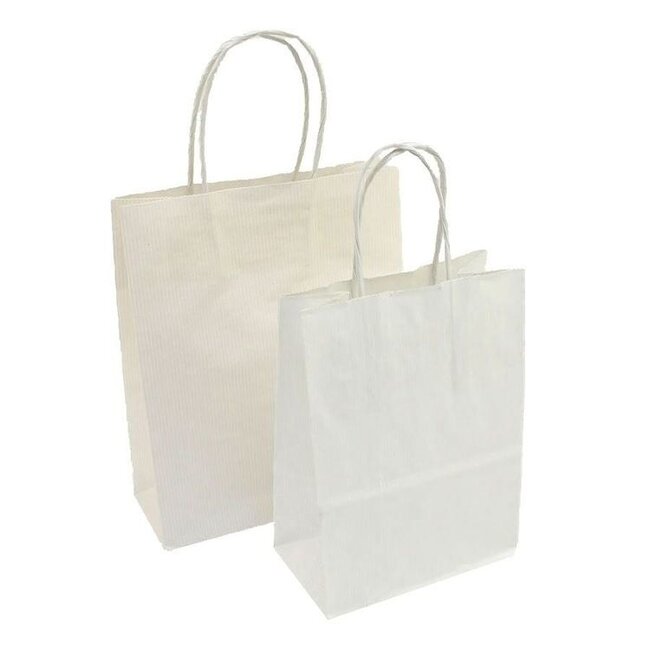 Papieren Draagtassen Kraft Wit
