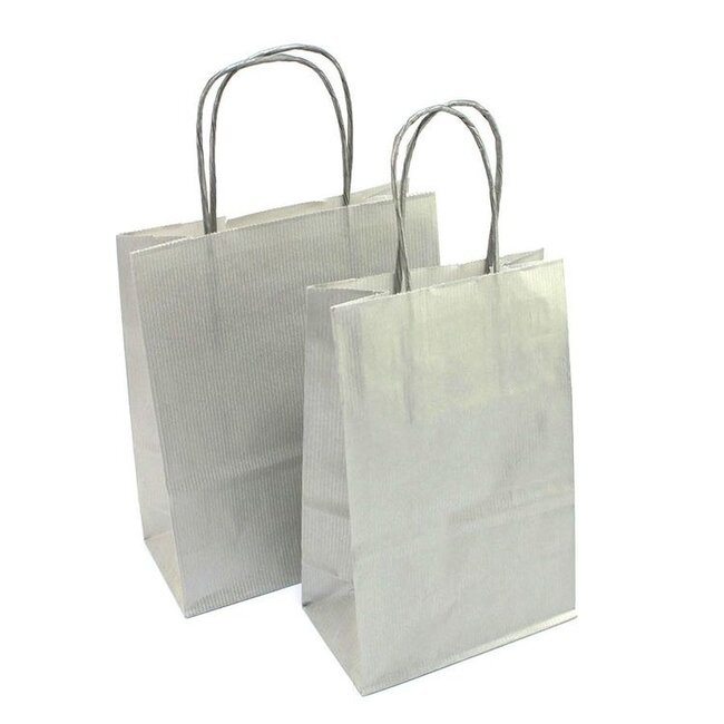 Papieren Draagtassen Kraft Zilver