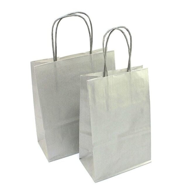 Papieren Draagtassen Kraft Zilver