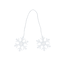 Lurex Snowflake Op Draad Zilver
