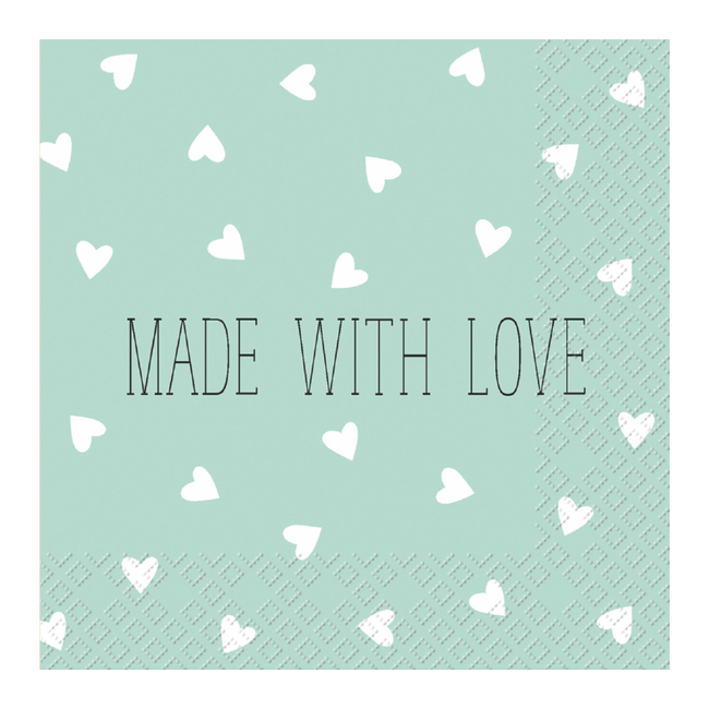 Cocktail Servetten Leonce Lichtblauw