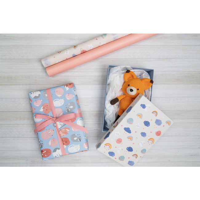 Consumentenrollen Cadeaupapier Okko Lichtblauw