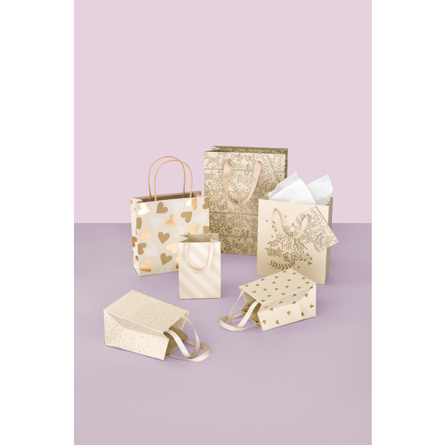 Papieren Draagtassen Anouk Beige