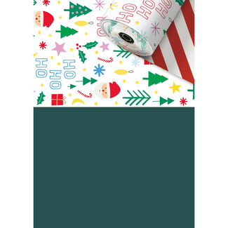 Cadeaupapier Duo Roni Donkergroen