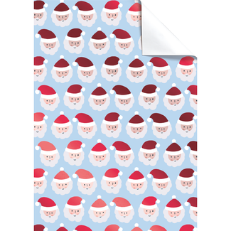 Cadeaupapier Vellen Claus Lichtblauw Cadeaupapier Vellen Claus Lichtblauw