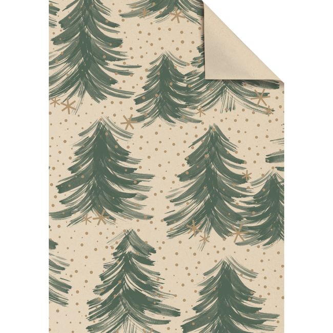 Cadeaupapier Vellen Inverno Donkergroen