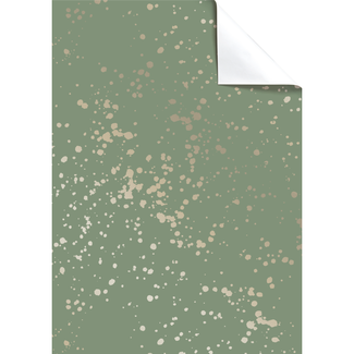 Cadeaupapier Vellen Sprenkel Donkergroen