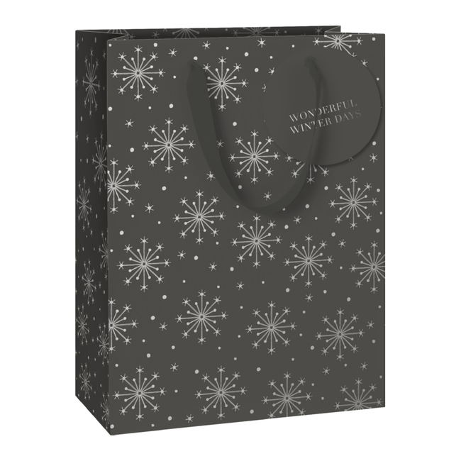 Papieren Draagtassen Nieve Donkergrijs