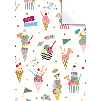 Cadeaupapier Vellen Gelato Wit