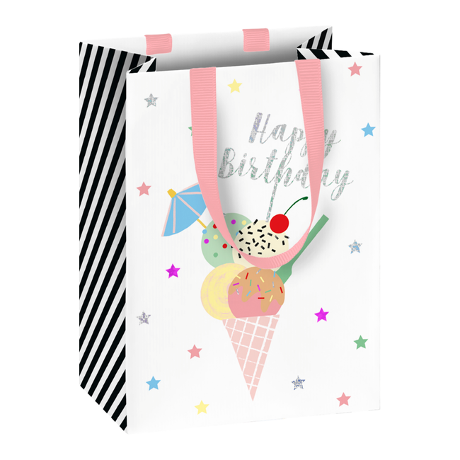 Papieren Draagtassen Display Gelato Wit