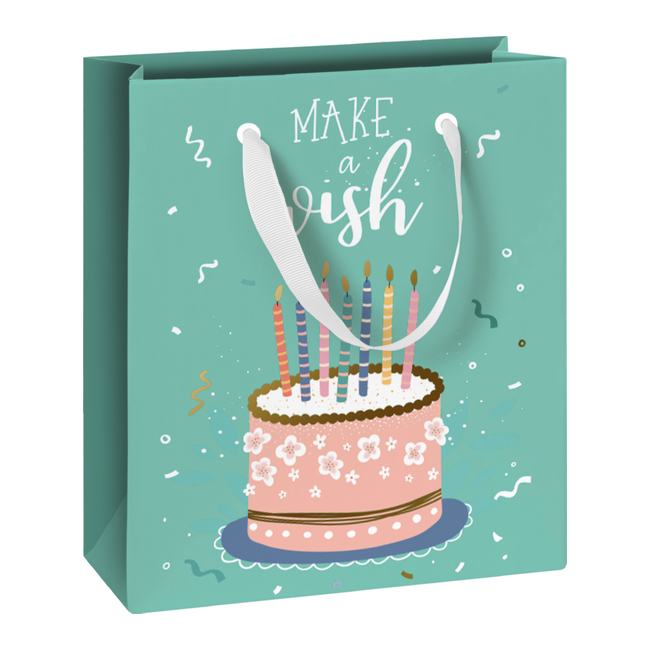 Papieren Draagtassen Cake Turquoise