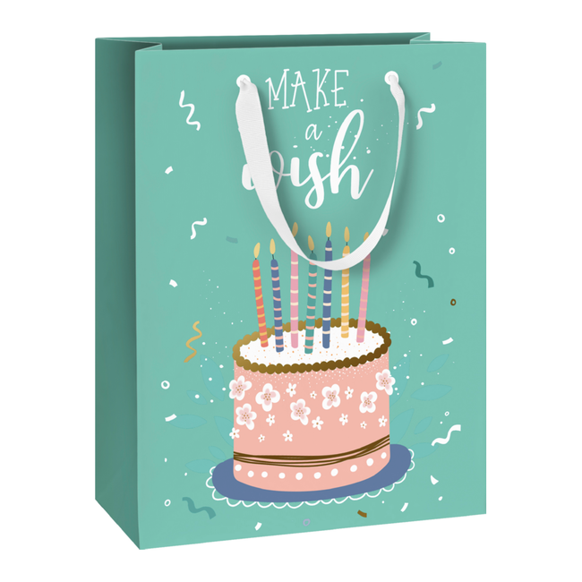 Papieren Draagtassen Cake Turquoise