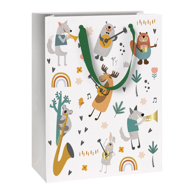 Papieren Draagtassen Musicstars Wit