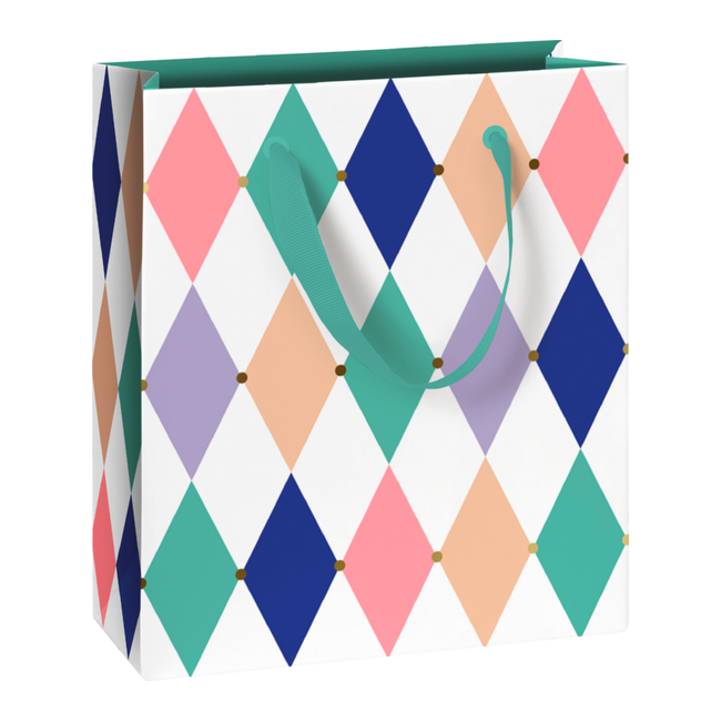 Papieren Draagtassen Giada Turquoise