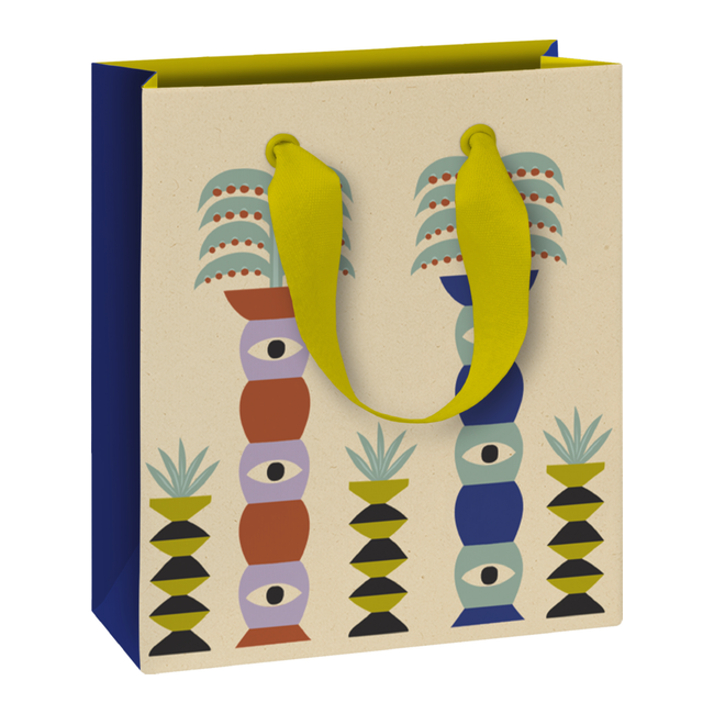 Papieren Draagtassen Shani Blauw