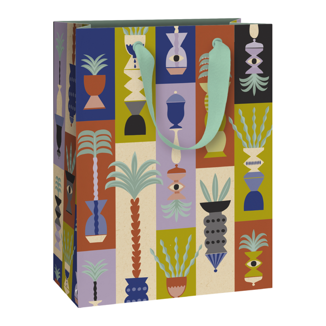 Papieren Draagtassen Shani Blauw