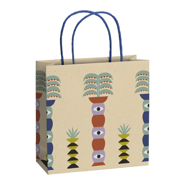 Papieren Draagtassen Shani Blauw