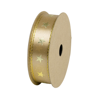Satijnlint Spoel Stars Beige
