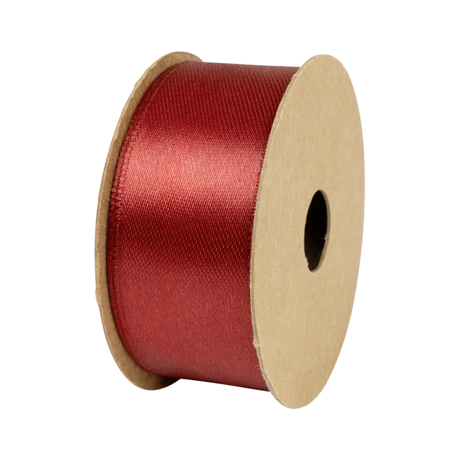 Satijnlint Spoel Rood