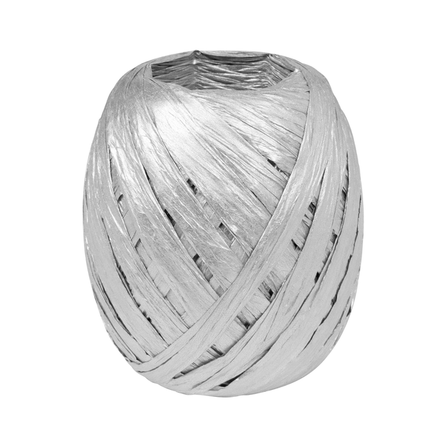 Raffia Lint Spoel Zilver
