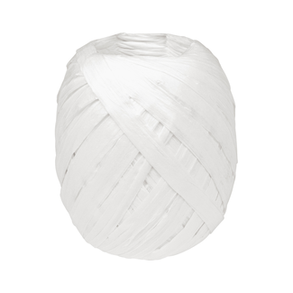 Raffia Lint Spoel Wit